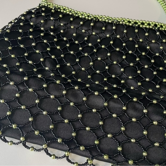 Vintage Beaded Black Purse - Picture 4 of 8